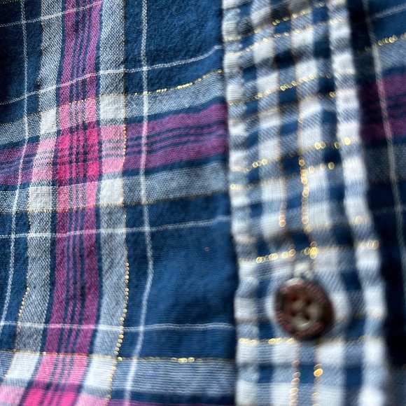 SUPERDRY Cotton Madras Button Front Long Sleeve Shirt - Picture 14 of 14